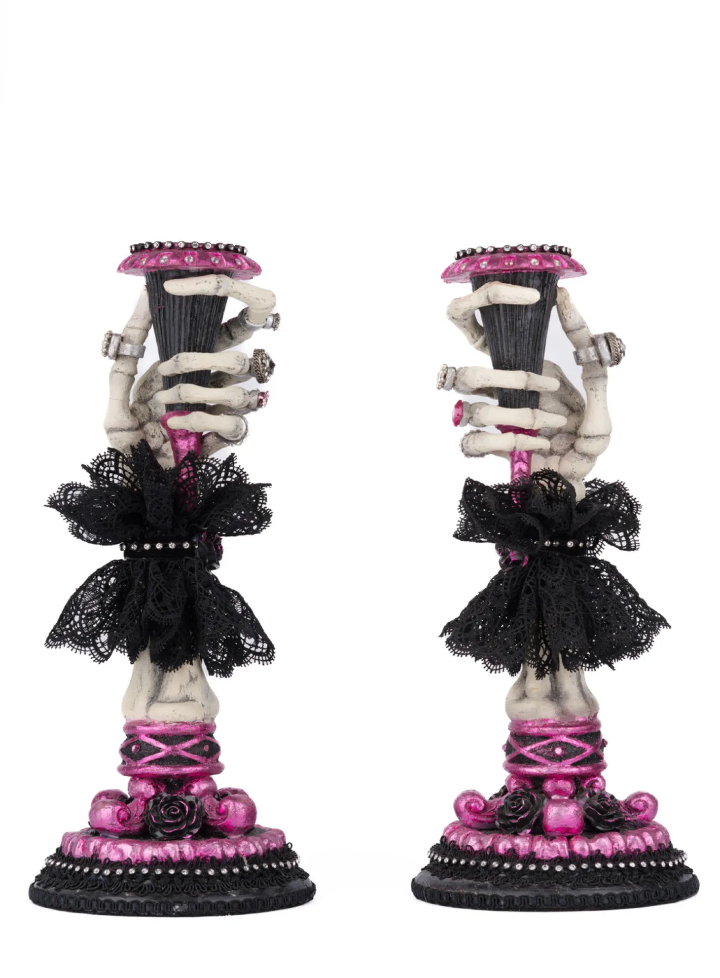 Katherine's Collections 21.5" Skeleton Hand Candle Sticks Set Of 2 Halloween Decoration 28-428145
