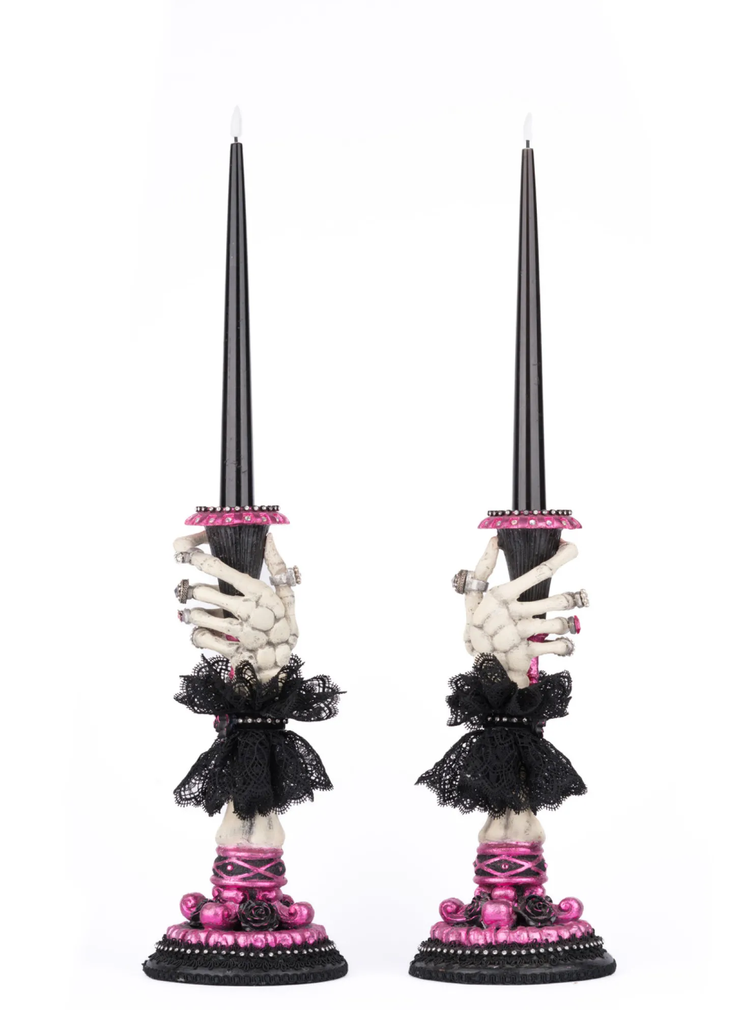 Katherine's Collections 21.5" Skeleton Hand Candle Sticks Set Of 2 Halloween Decoration 28-428145