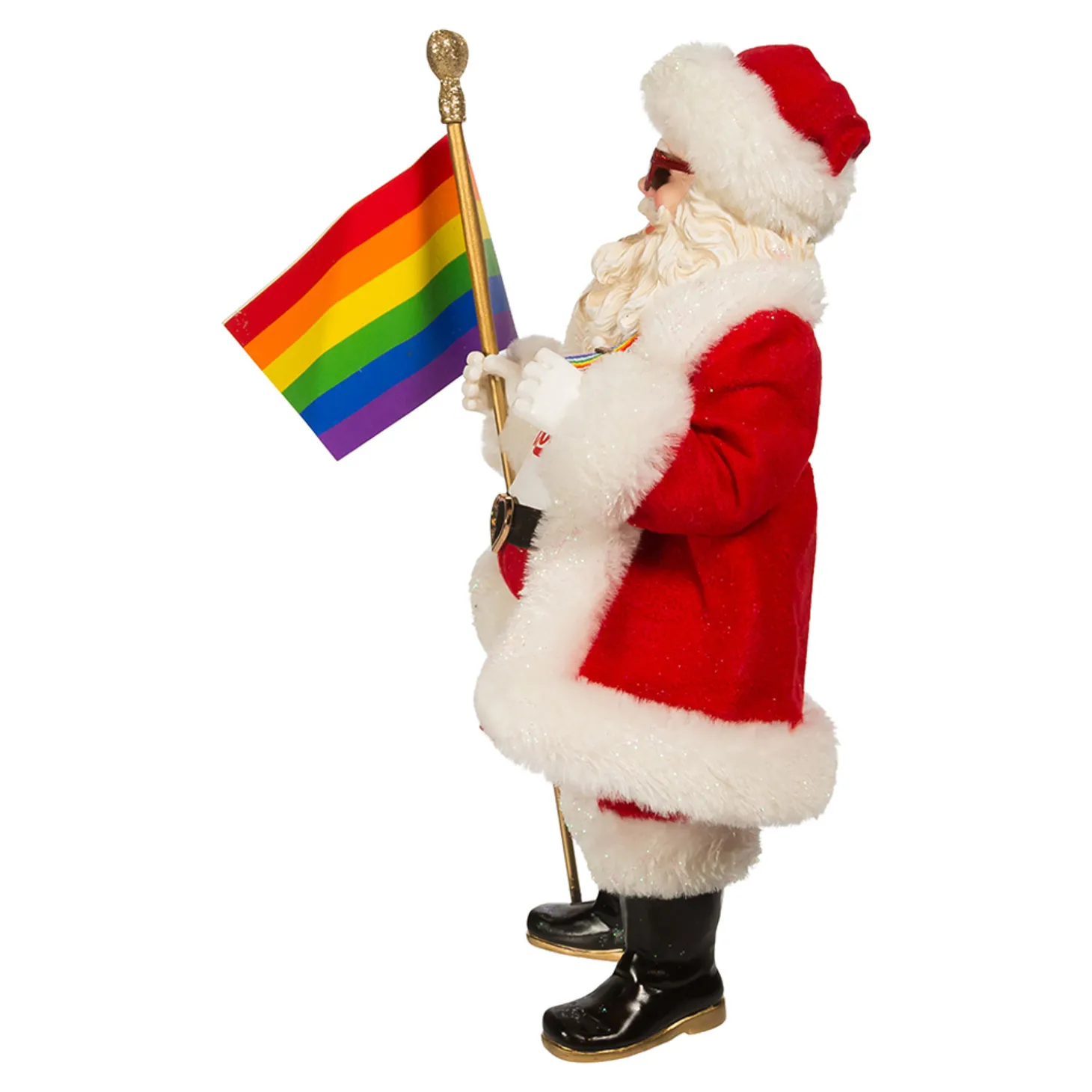 Kurt Adler 10" Fabriché Pride Santa Christmas Figure FA0179
