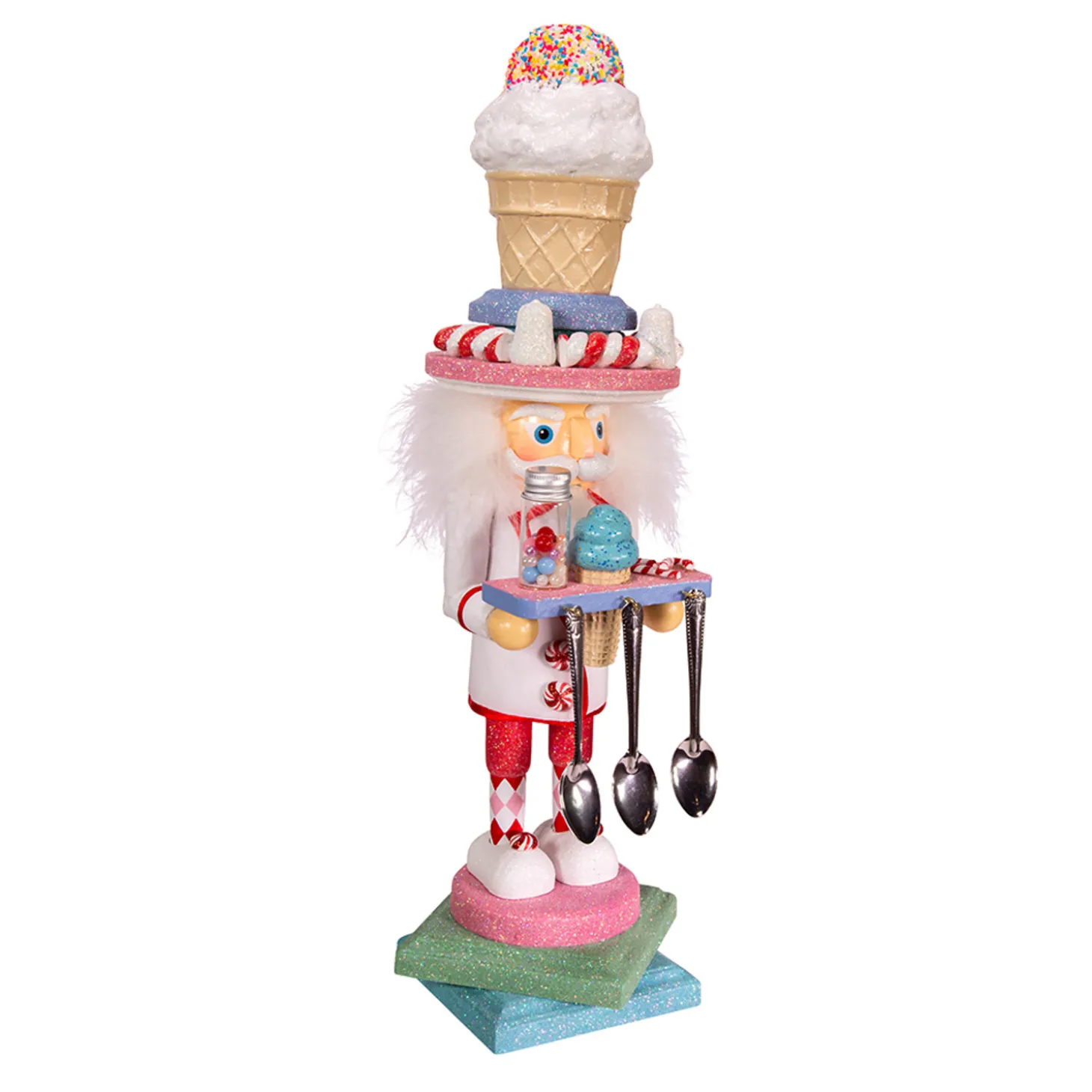 Kurt Adler 19" Hollywood Nutcrackers Ice Cream Nutcracker Christmas Figure HA0404