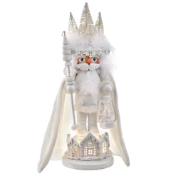 Kurt Adler 15" Hollywood Nutcrackers White Winter LED Hat Nutcracker HA0658