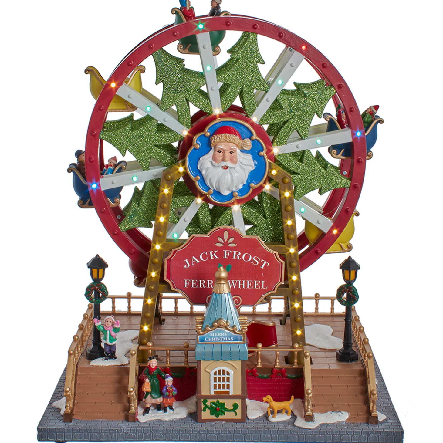 Kurt Adler 13" Lighted Musical Christmas Ferris Wheel Decoration JEL1322