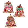 Kurt Adler 7.5" Light-Up Sugar Plum Shops Christmas Houses GBJ0028