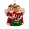Kurt Adler 4" Noble Gems Angels With Gifts Glass Christmas Ornaments NBX0089