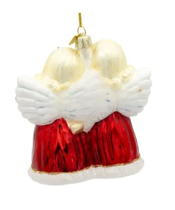 Kurt Adler 4" Noble Gems Angels With Gifts Glass Christmas Ornaments NBX0089