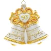 Kurt Adler 4.5" Noble Gems "50th Anniversary" Bell Glass Christmas Ornament NBX0107