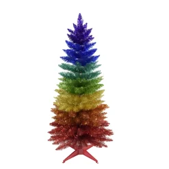 Kurt Adler 3' Or 4' Un-Lit Rainbow Foil Artificial Christmas Tree