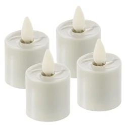 Liown 1.6" Set Of 4 Moving Flame Tealight Rechargeable Candles 36121