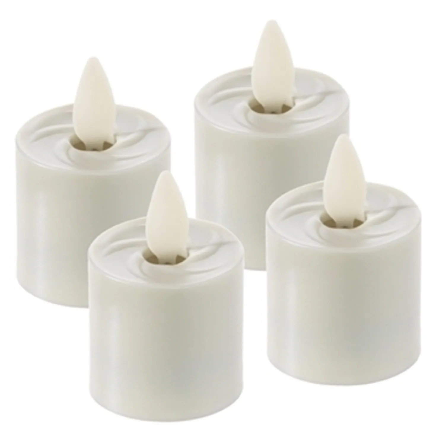 Liown 1.6" Set Of 4 Moving Flame Tealight Rechargeable Candles 36121