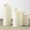Liown 3.5" X 5", 7", Or 9" Moving Flame Ivory-Vanilla Scented Pillar Battery Candle