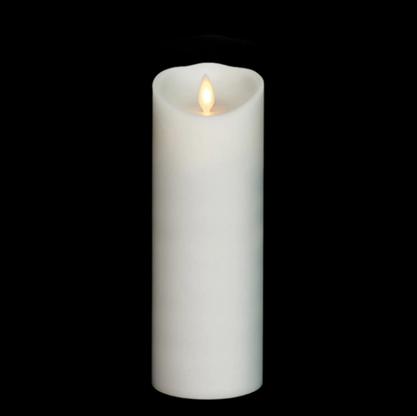 Liown 3" X 4", 6", Or 8" Moving Flame White-Unscented Pillar Battery Candle
