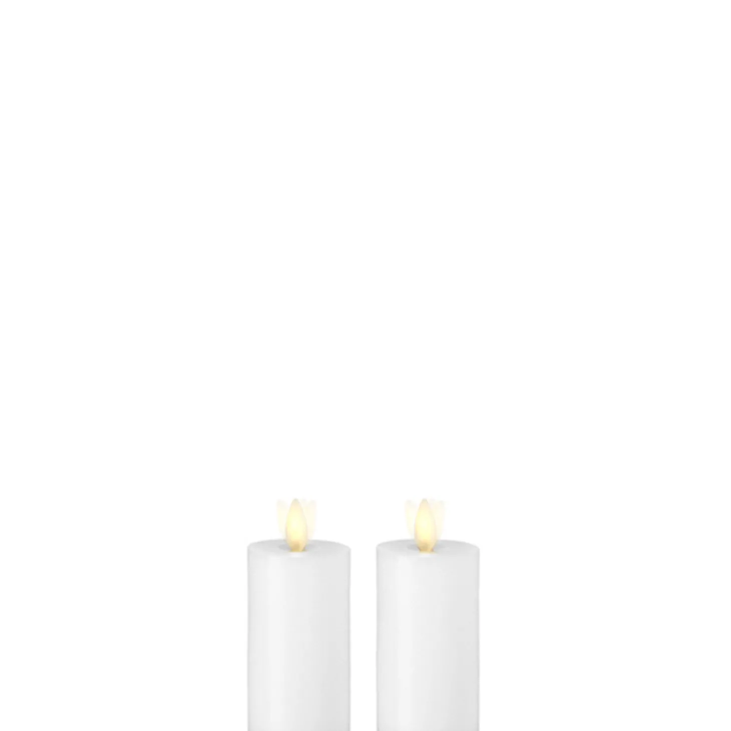 Liown 2" X 3.5" Set Of 2 Moving Flame White Unscented Votive Battery Wax Candle 37060