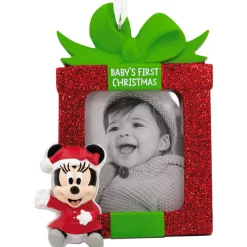 Minnie Baby's First Christmas Photo Holder Personalized Christmas Ornament 3HCM0995
