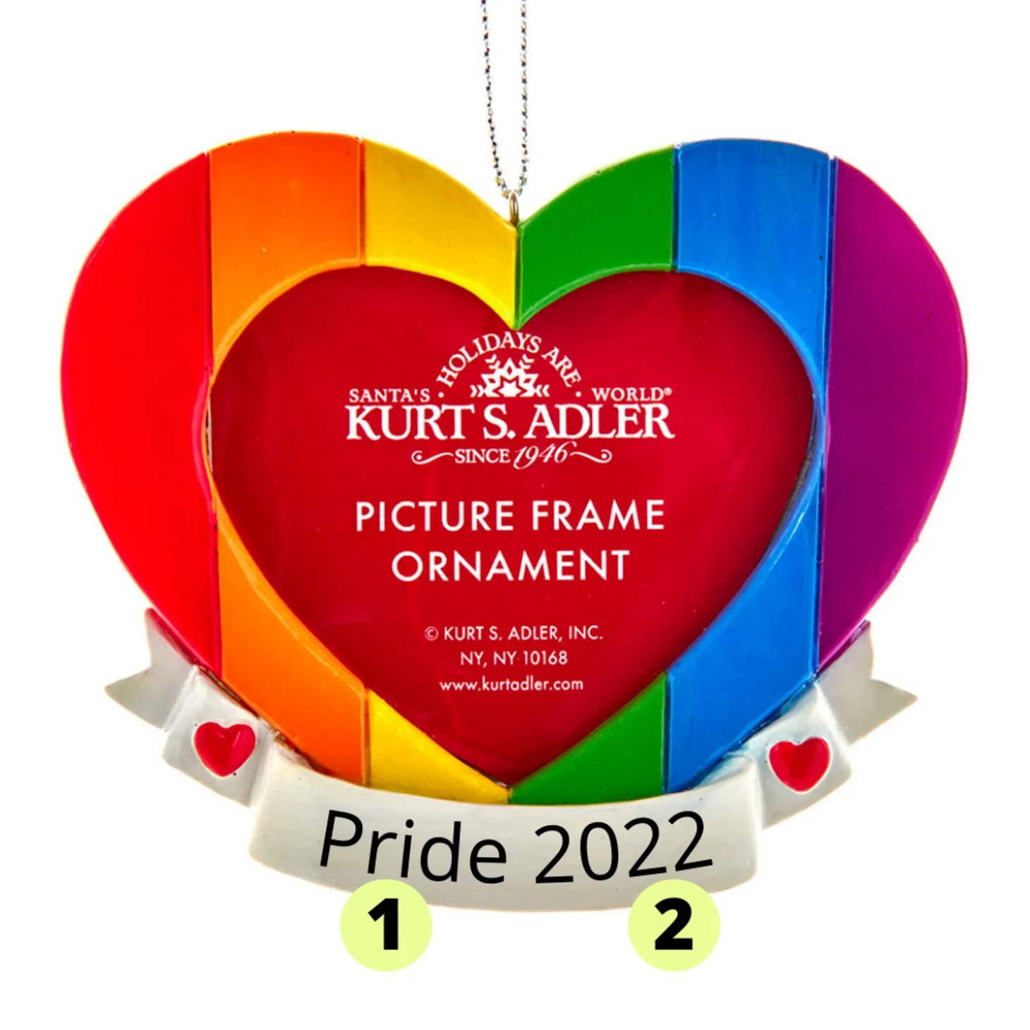 Pride Picture Frame Personalized Christmas Ornament D4210