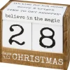 Primitive By Kathy 6.5" Days Til Christmas Block Countdown Advent Calendar 106798