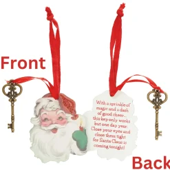 Primitives By Kathy Santa Claus Key Christmas Ornament 115321