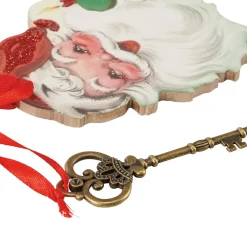 Primitives By Kathy Santa Claus Key Christmas Ornament 115321