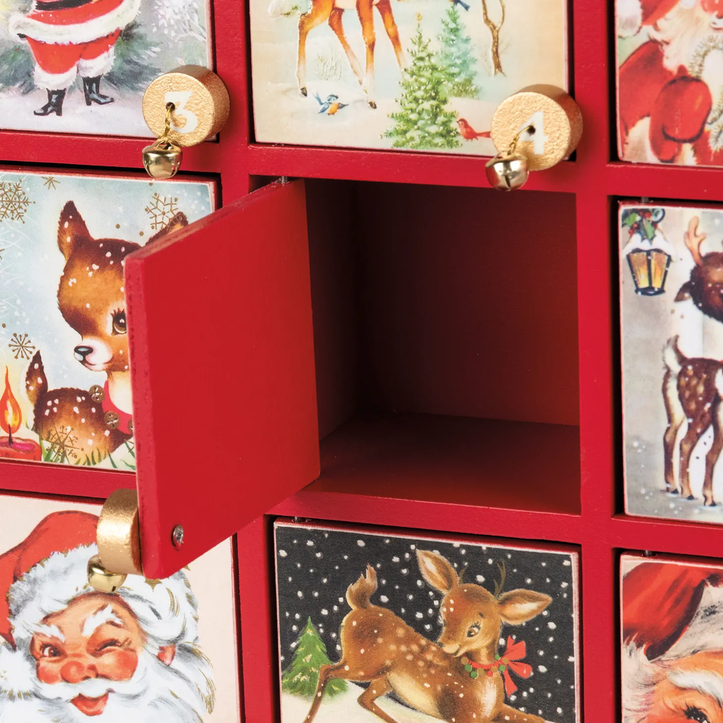 Primitives By Kathy Vintage Santa Claus Advent Calendar Christmas Countdown 115344