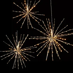 Raz 17", 23", Or 27.5" Gold LED Lighted Starburst With Remote Christmas Decorations