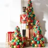 Raz 10", 13", Or 15.5" Red, Green And Gold Ball Ornament Christmas Tree