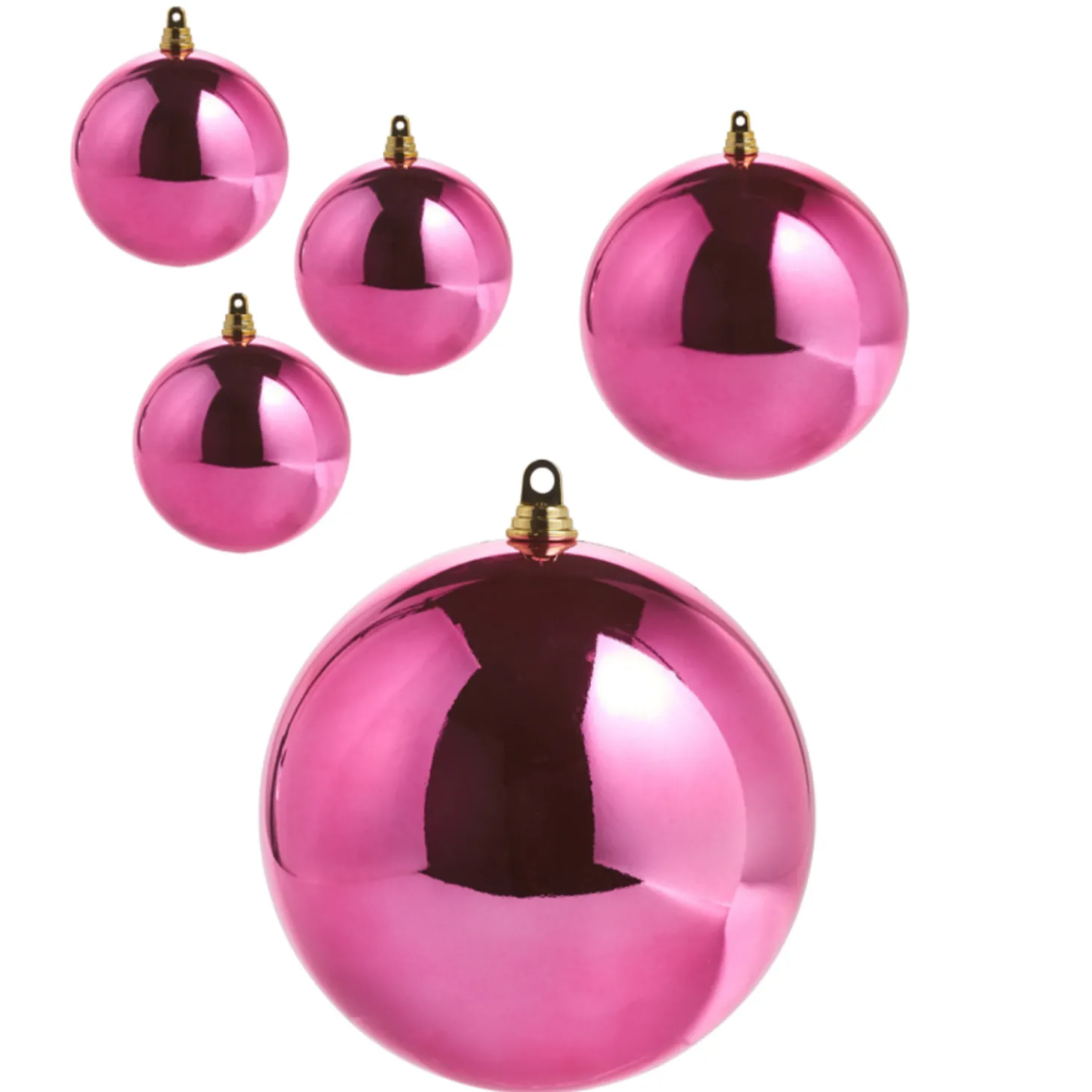 Raz 4", 6", Or 10" Shiny Fuchsia Ball Christmas Ornament