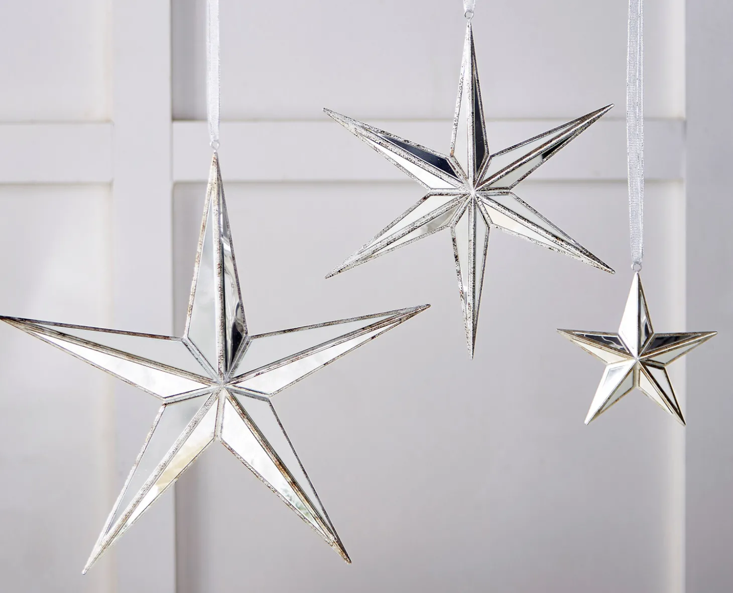 Raz 5.75", 12", Or 15" Silver Mirrored Star Christmas Ornament
