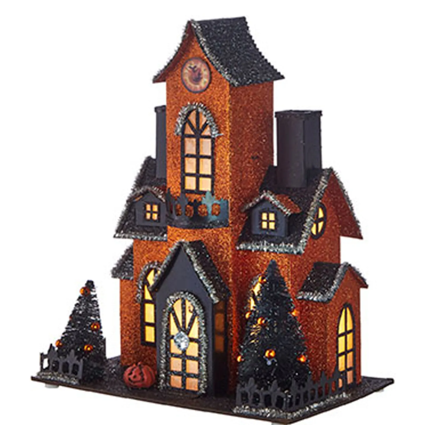 Raz 12.25" Battery Operated Lighted Haunted House Halloween Decoration 4012528