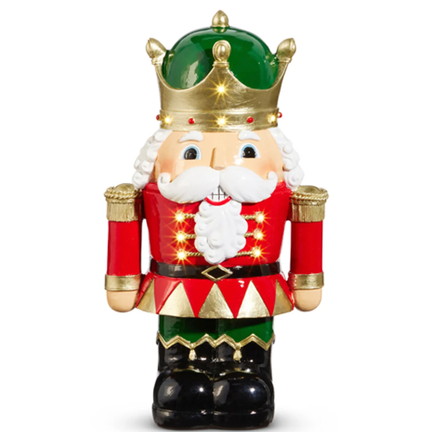 Raz 12.5" Black Hat Or Green Hat Lighted Nutcracker Christmas Decoration