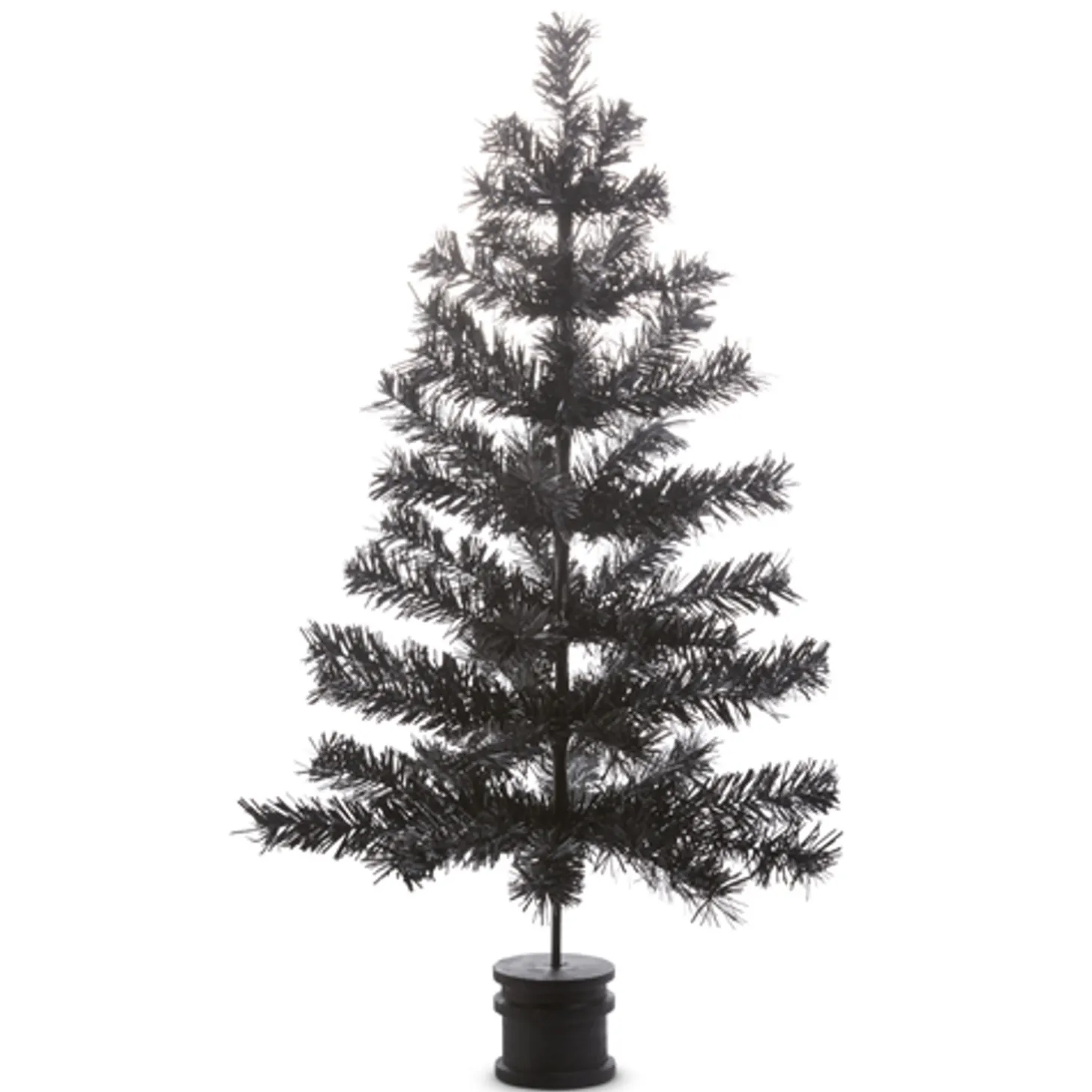 Raz 36" Black Tinsel Bottle Brush Halloween Tree 4419075