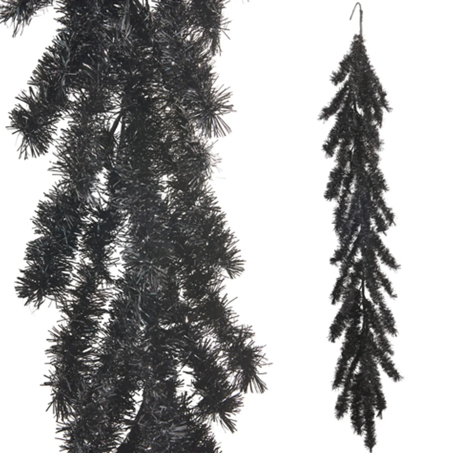 Raz 5' Black Tinsel Halloween Garland G4406677