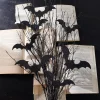 Raz 34" Black Willow And Glittered Bat Halloween Spray F4406675