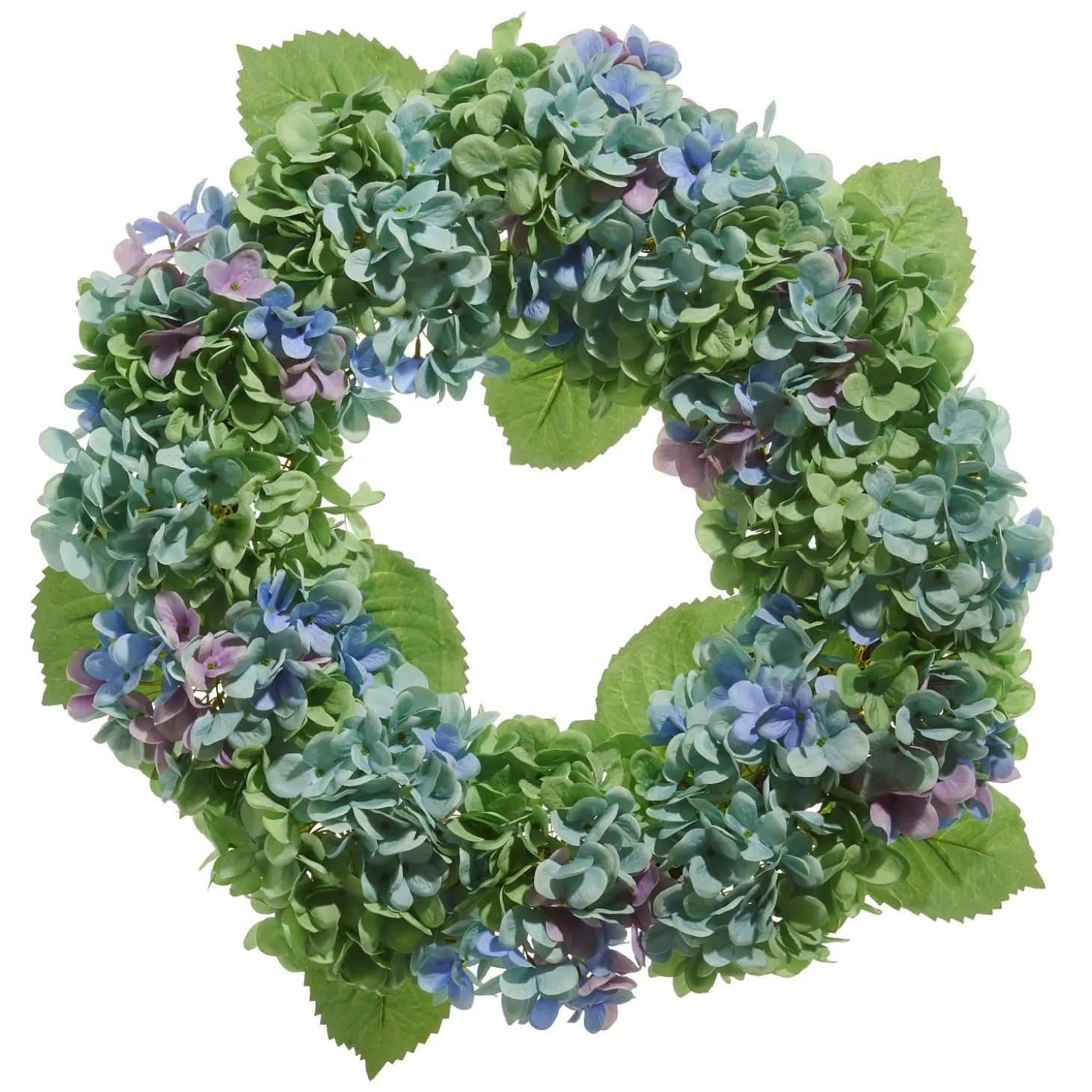 Raz 24" Blue And Green Hydrangea Spring Wreath W4441809