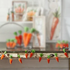 Raz 5' Bottle Brush Carrot Easter Garland G4415501