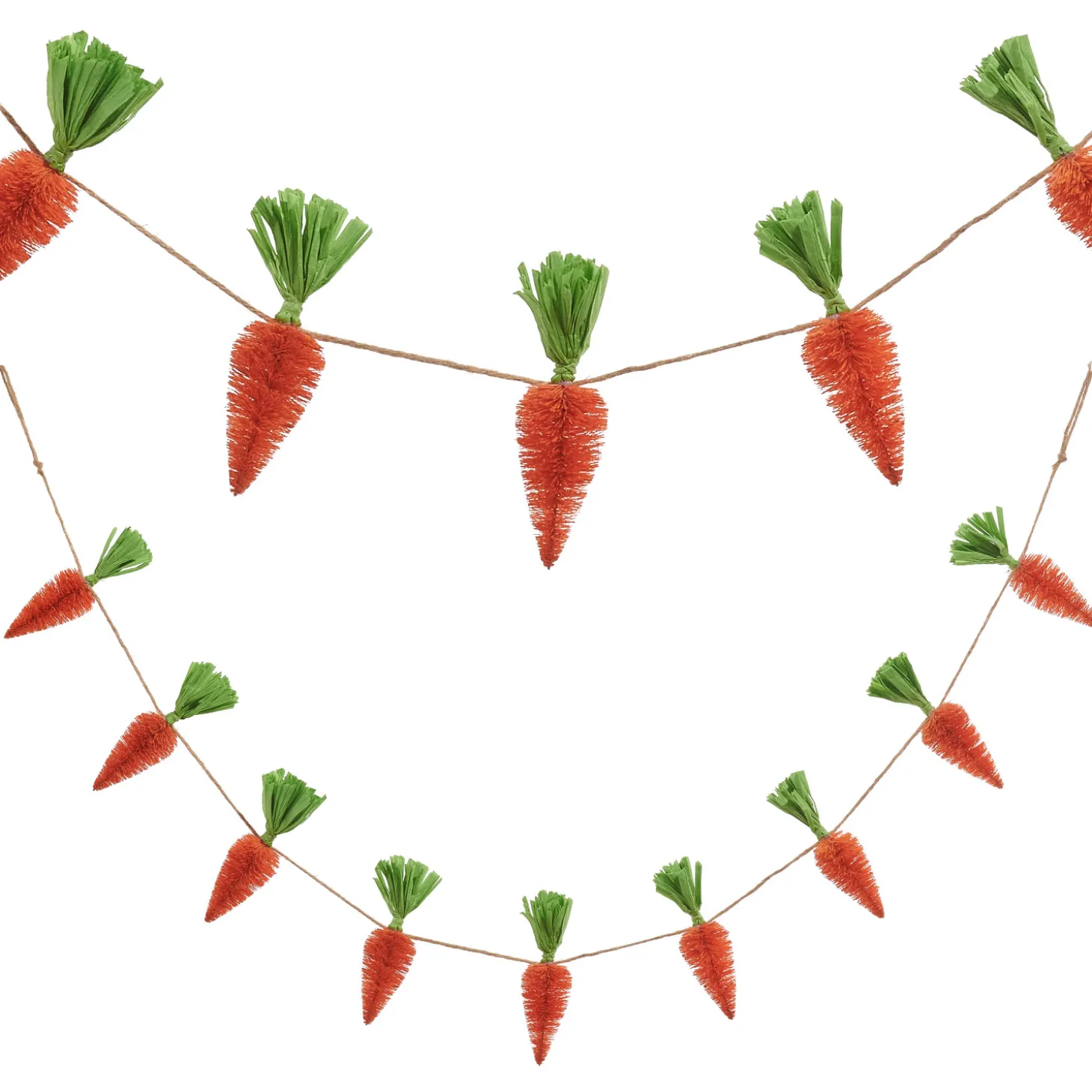 Raz 5' Bottle Brush Carrot Easter Garland G4415501