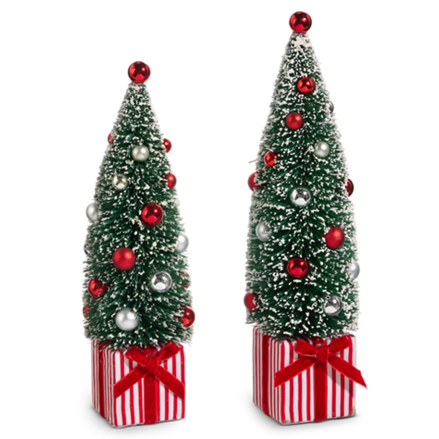 Raz 11" Bottle Brush Trees In Presents Christmas Decoration 4416379