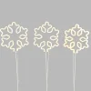 Raz 24.5" Box Of 3 Lighted Snowflake Stakes Christmas Decor L4240608