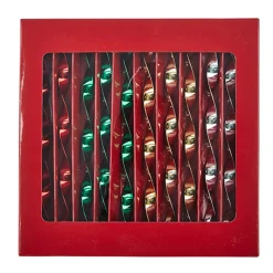 Raz 8" Box Of Vintage Diamond Multi Color Icicle Christmas Ornaments 4216403