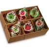 Raz 3" Box Of Vintage Reflector Glass Christmas Ornament 4452860