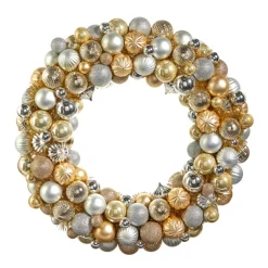 Raz 24" Champagne Ball Ornament Christmas Wreath W4432704