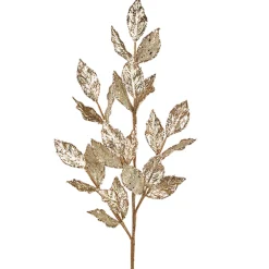 Raz 29" Champagne Or Silver Glittered Leaf Christmas Tree Spray
