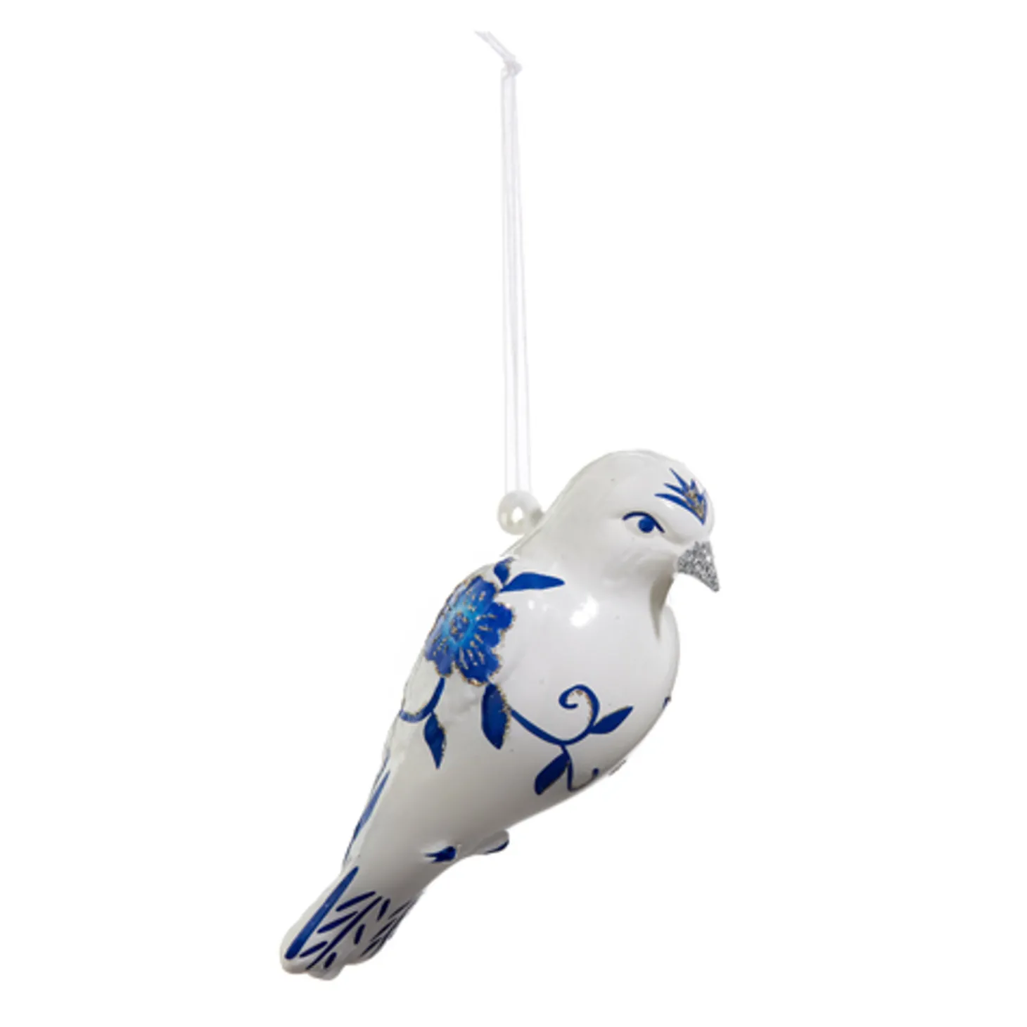 Raz 5" Chinoiserie Bird Glass Christmas Ornament 4412511