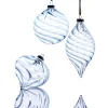 Raz 3" Clear Blue Blown Glass Christmas Ornament 4322921