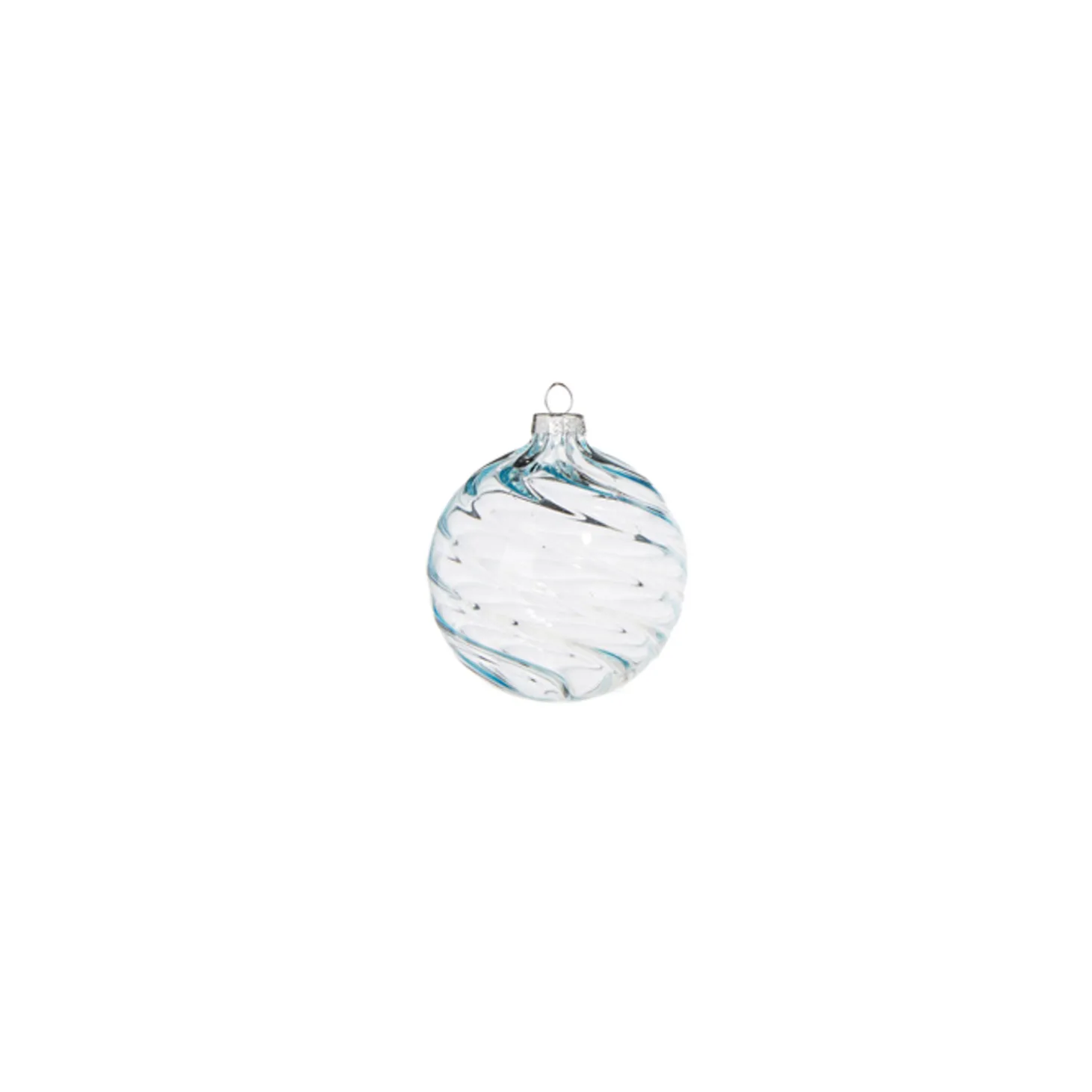 Raz 3" Clear Blue Blown Glass Christmas Ornament 4322921
