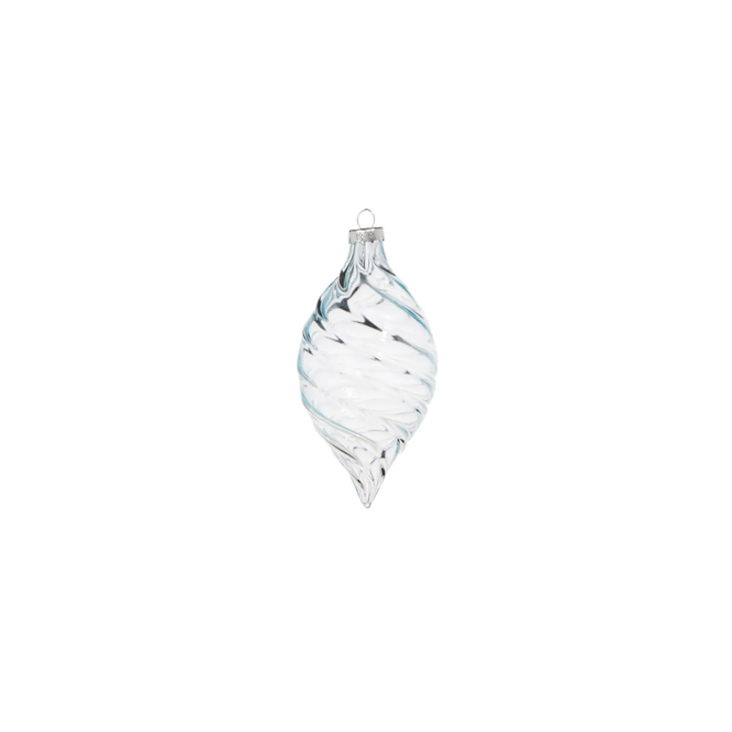 Raz 3" Clear Blue Blown Glass Christmas Ornament 4322921