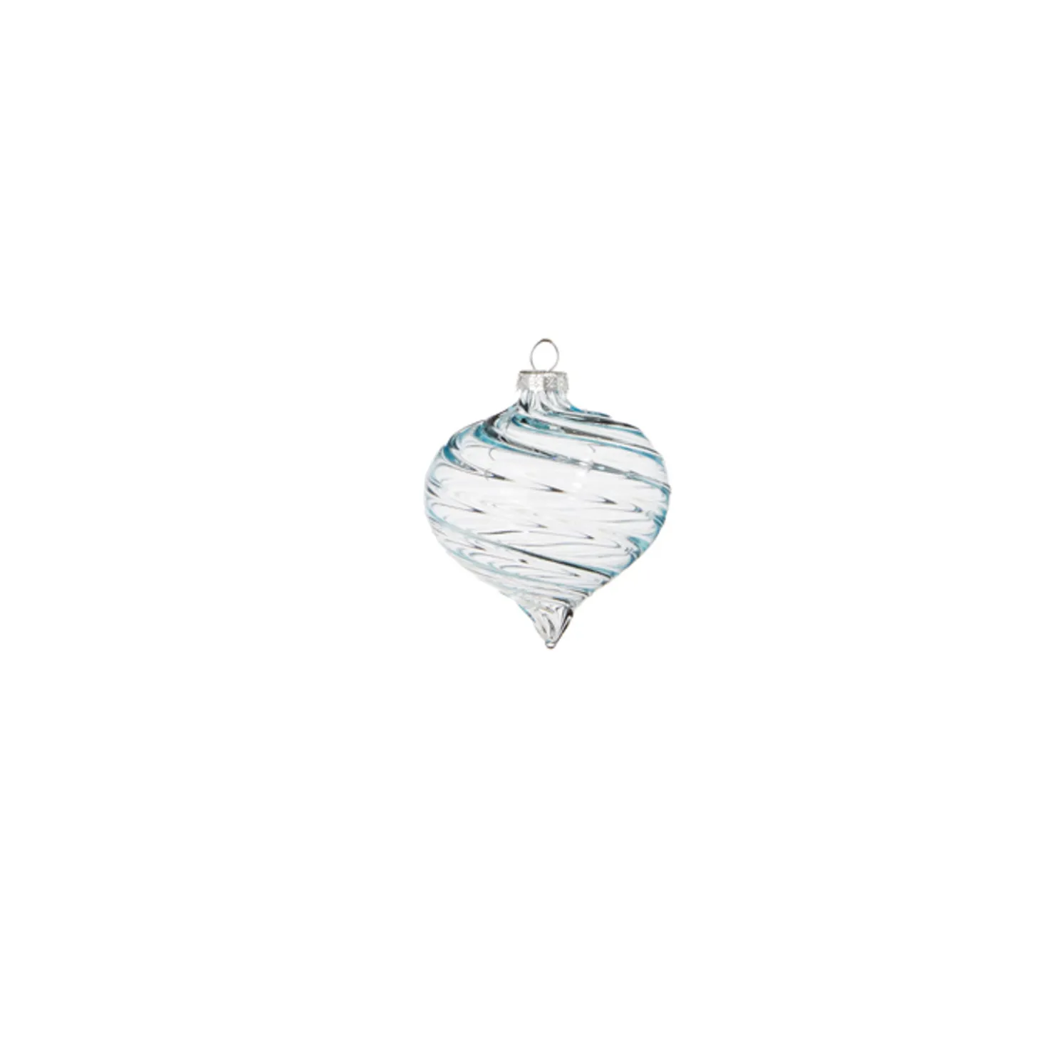 Raz 3" Clear Blue Blown Glass Christmas Ornament 4322921