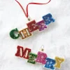 Raz 5.5" Colorful Cheer Or Merry Glass Christmas Ornament 4152856