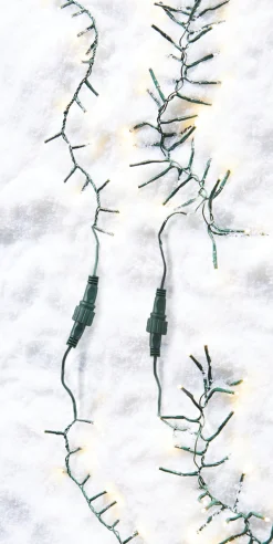 Raz 73.8' Connectable Snake Garland Green Wire With Compact White Lights Christmas Light Strands L4137015