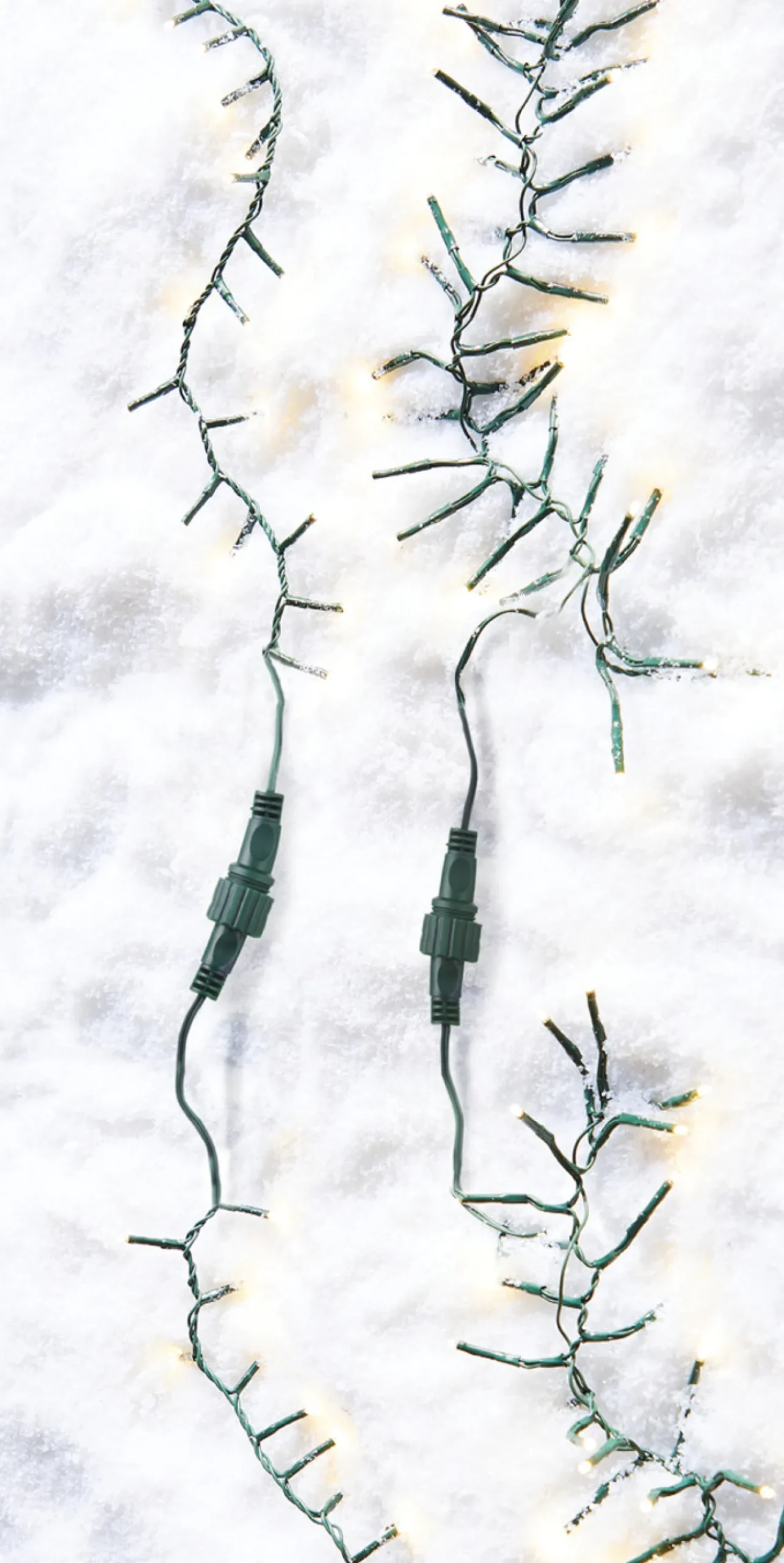 Raz 73.8' Connectable Snake Garland Green Wire With Compact White Lights Christmas Light Strands L4137015