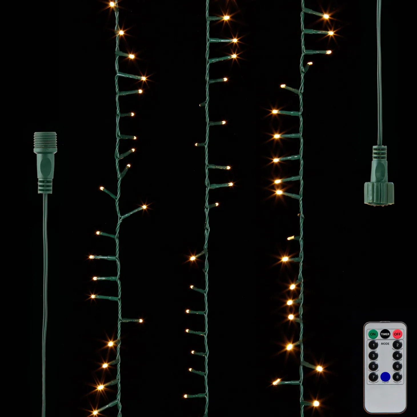 Raz 73.8' Connectable Snake Garland Green Wire With Compact White Lights Christmas Light Strands L4137015