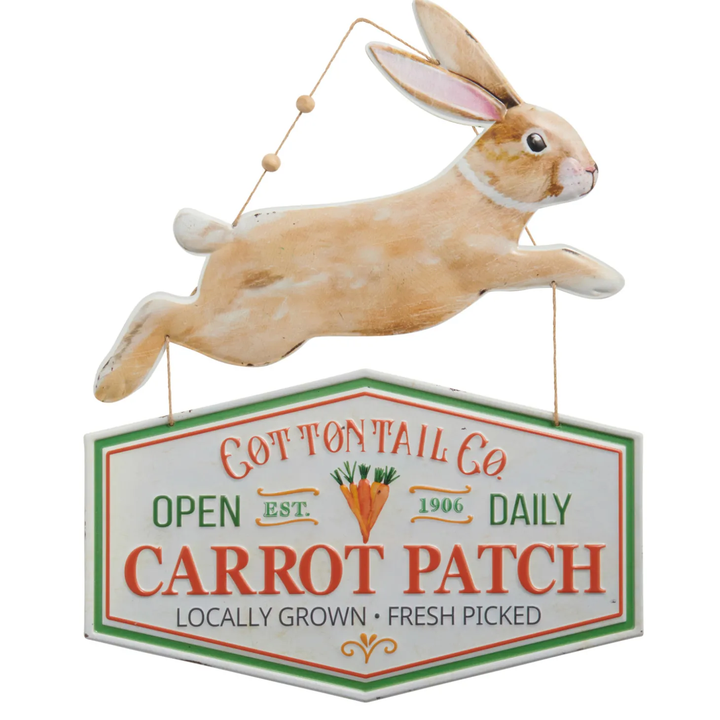 Raz 19" Cottontail Co. Hanging Easter Sign 4411201